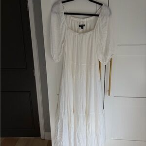 Banana Republic White Long Sleeve Dress